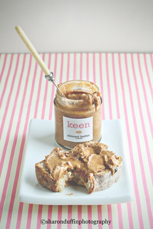 crunchy almond on cinnamon and raisin soda