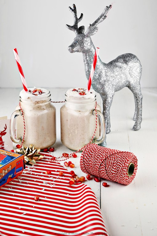 Eggnog Smoothie with coconut whipped cream